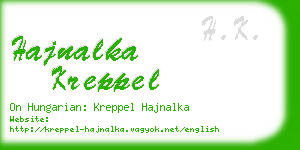 hajnalka kreppel business card